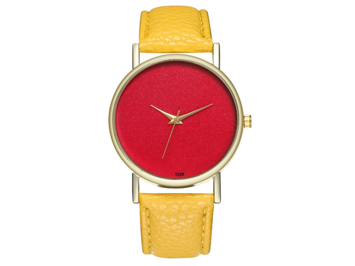 Reloj De Pulsera Analógico Redondo De Aleación Con Movimiento De Cuarzo: Moderno Y Elegante.