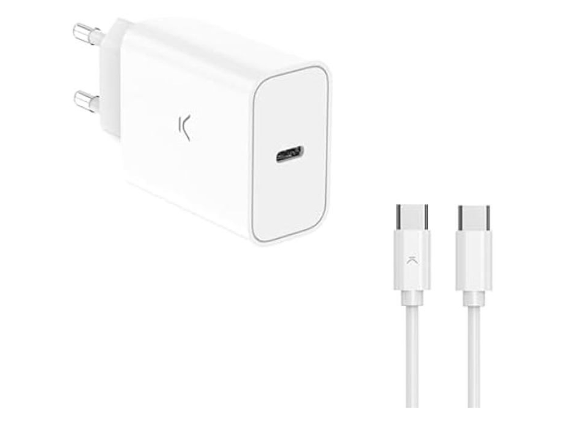 Cargador de red Ksix Ksix 30 W Power Delivery USB C Blanco Ksix Smart Your Tech