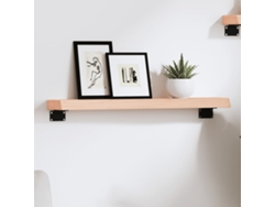 Estante De Pared | Estante Flotante | Estantería Pared Madera Maciza De Roble Sin Tratar 60x10x4 Cm