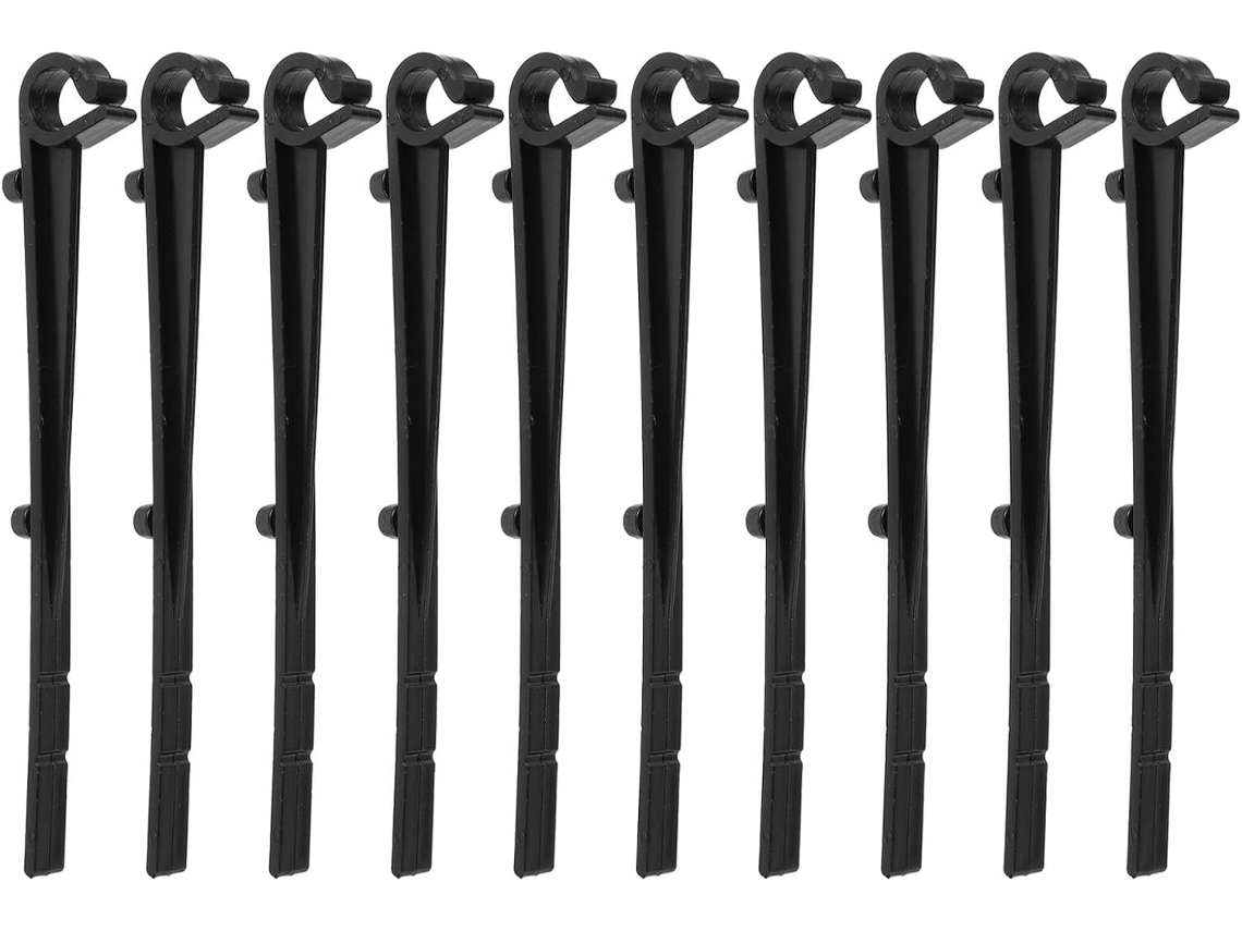 Clips De Fijación De Plástico Negro Para Protectores De Canalones, Paquete De 50, Ganchos Rectos, Montaje.
