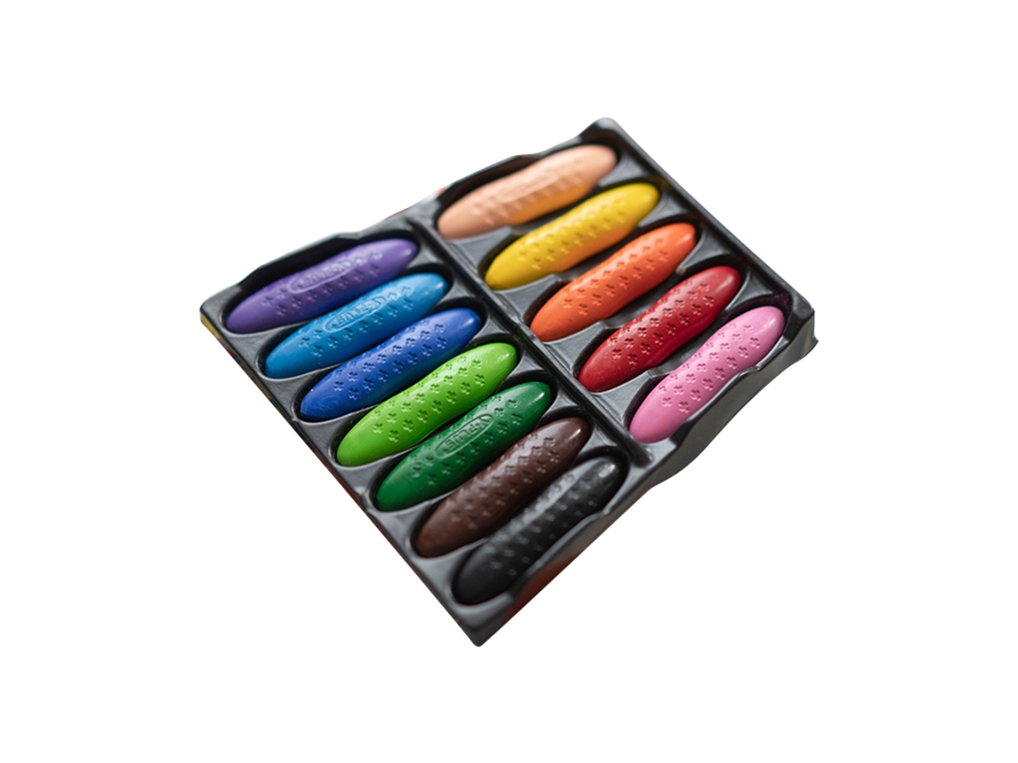12 Colores Crayones De Cacahuate Para Niños Lápices De Grafiti Pintura Suministros De Papelería Artística Solubles En Agua