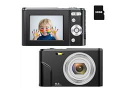 Cámara digital Inf 48 Mp, 1080p FHD, Zoom 16x, Tarjeta de memoria de 32 GB Panoona