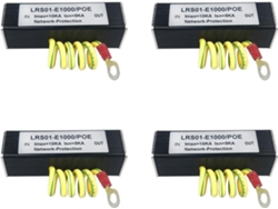 4 Cámaras De Red Ip Poe De 100/1000m Con Switch Rj45 Y Protector Contra Sobretensiones