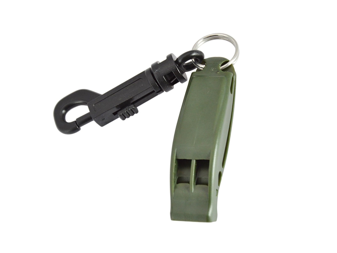 Silbato De Supervivencia Y Emergencia - Ideal Para Kayak, Camping Y Senderismo - Pvc - Verde Militar