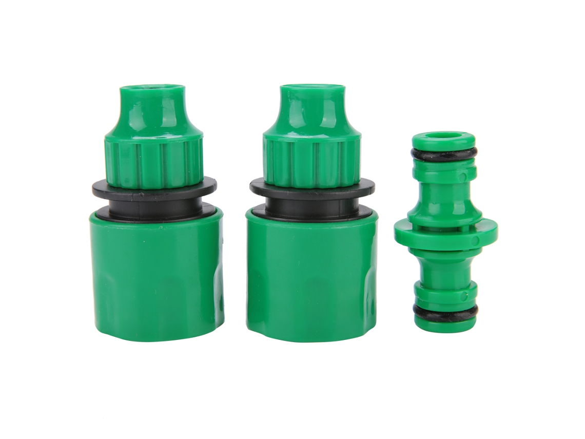 3 Conectores Rápidos Para Manguera De Jardín, Herramienta De Reparación Y Ajuste De 3/8"