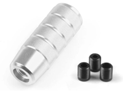 Pomo De Palanca Cambios Aluminio Moleteado Para Automóviles, Universal, Antideslizante, 95 Mm, Transmisión