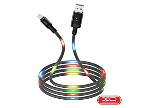 Cable USB-A XO Usb-C 2.1A 1M Leds Coloridos