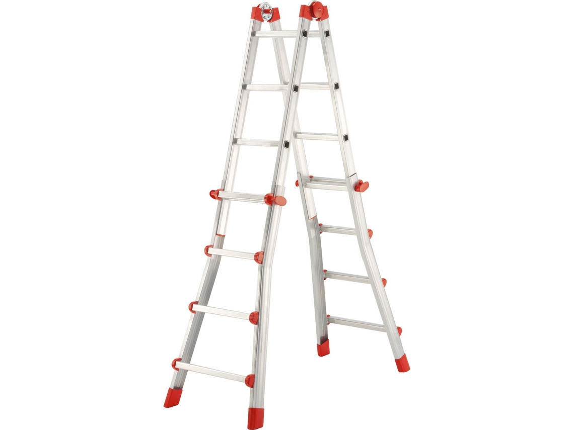 Hailo-7516-151-Escalera aluminio telescópica multiposición ProfiStep Multi (4x3 peldaños)