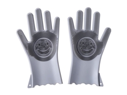 Guantes De Silicona Reutilizables Y Multiusos Para La Limpieza De La Cocina Y El Lavado De Platos, Color Gris.