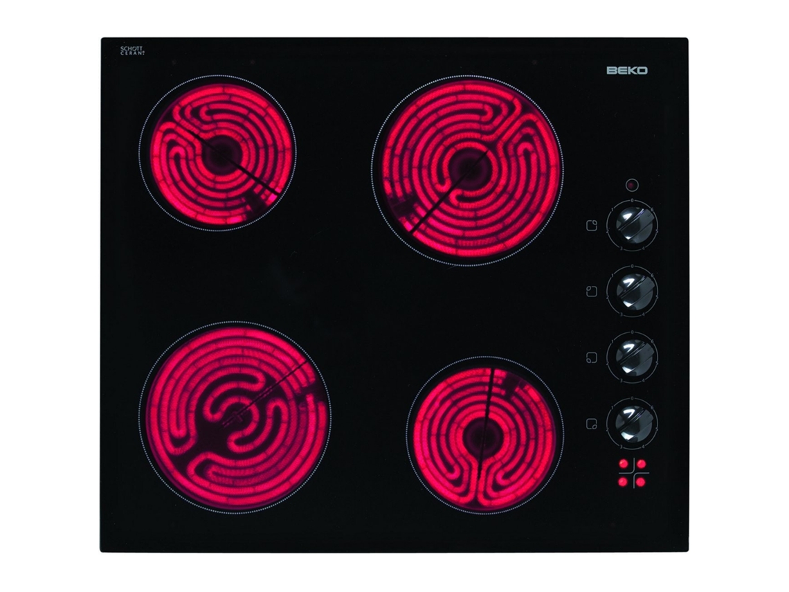 Placa de Vitrocerámica BEKO HIC64100 (Eléctrica - 58 cm - Negro)