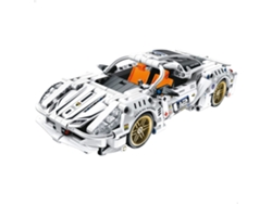 Juguete de carreras con coche desmontable blanco 437 piezas BYM