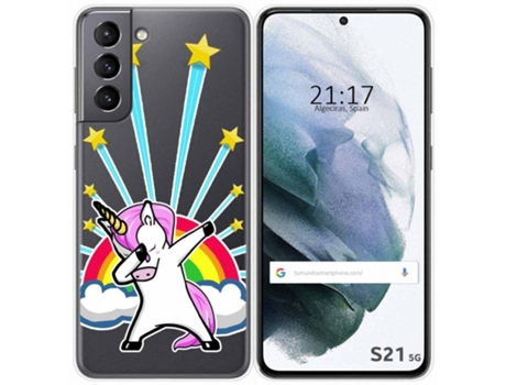 Carcasa Samsung Galaxy S21 5G TUMUNDOSMARTPHONE Dibujos Transparente Multicolor