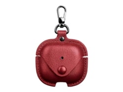 Estuche de cuero para auriculares con gancho. GIECY