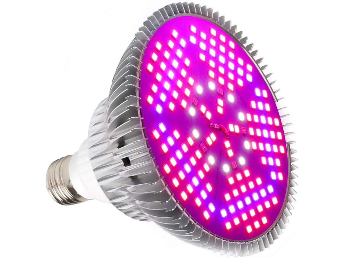 JILLIOPER Lámpara de Cultivo LED 50W de Espectro Completo 78 LEDs para Plantas en Invernadero, Plantas de Interior, Flores y Verduras
