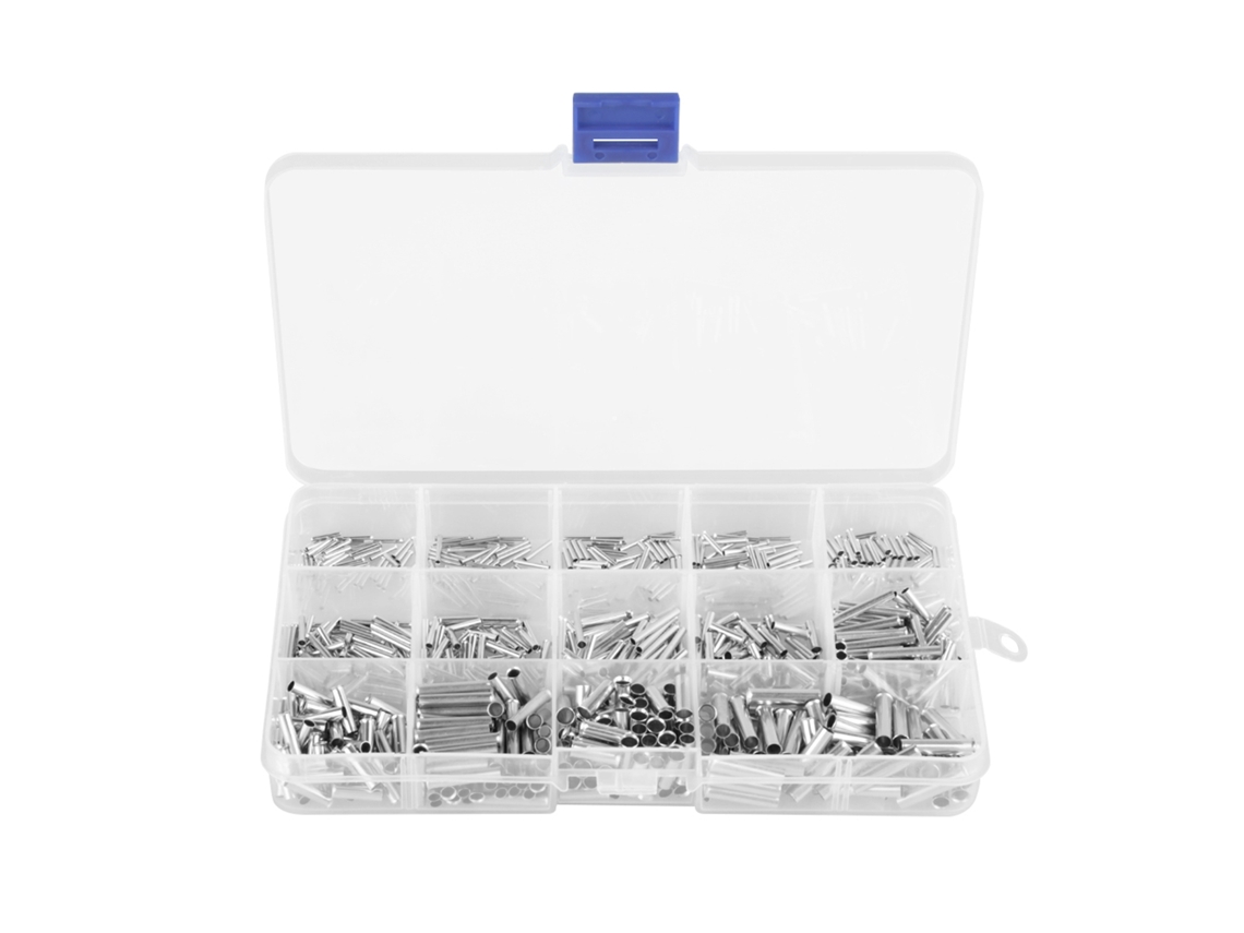 2026velora-kit De 700 Piezas 14 Valores Ferrules De Cobre No Aislados Awg 1022 Para Cables De Alambre