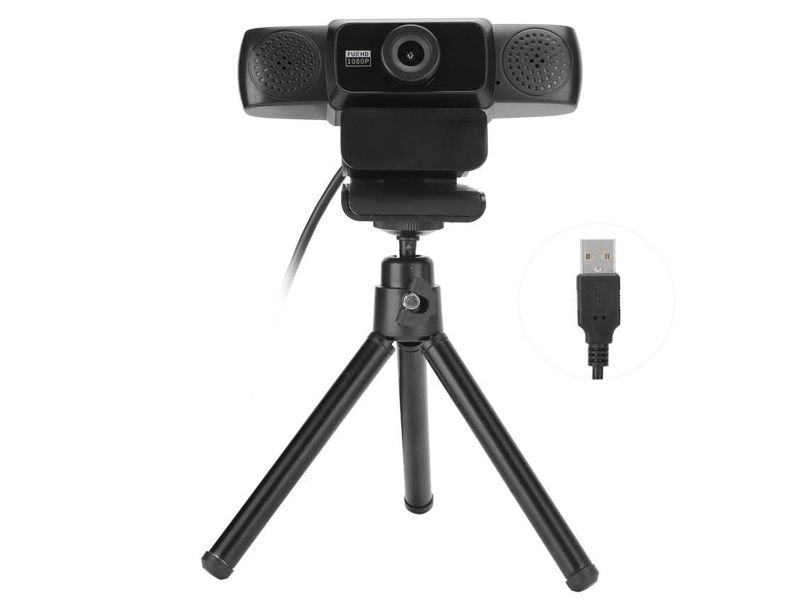 Cámara Web De Computadora Hd 1080p Rotatoria 360° Para Video Conferencias En Vivo