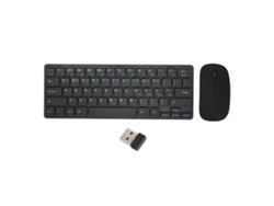 Combo inalámbrico de teclado y ratón 2.4G, diseño ergonómico, 64 teclas, 3 DPI para PC y tableta.