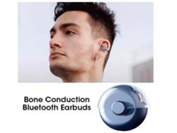 Auriculares Inalámbricos Bluetooth 5.3 Clip De Oreja Tws Conducción Ósea 360 ° Acs Auriculares De Sonido Deportivo con Micrófono Blanco YEMAESRE