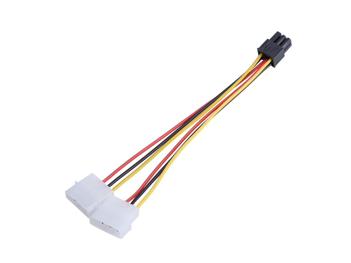 2 Ide Dual 4pin Ide Macho A 6 Pin Hembra Pci-e Y Ide Cable Adaptador De Conector De Alimentación