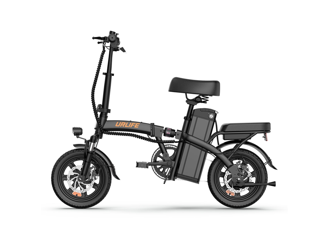 Bicicleta Eléctrica Plegable Para Adultos Urlife F1l, 350 W, Batería De 48 V Y 7,5 Ah, 14 Pulgadas, Con Amortiguación