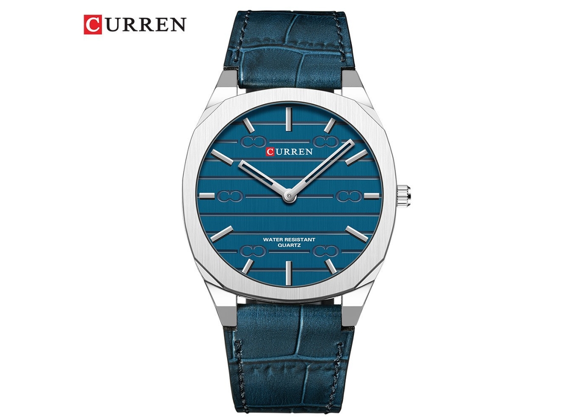 Reloj De Pulsera De Cuarzo Delgado Para Hombre Con Correa De Cuero, Estilo Casual, Ideal Para Negocios.