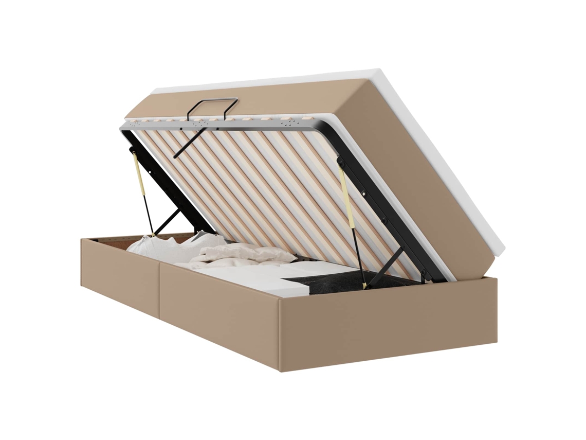 Maison Exclusive - Cama Con Almacenamiento Y Colchón Capuchino 100 X 200 Cm