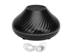 Difusor De Aromas Flame Air 130ml Usb Con Base Antideslizante Y Apagado Automático Para Hogar Oficina Café Negro