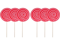 6 Piezas De Piruletas De Juguete De Imitación, Accesorios, Adornos De Caramelos, Decoración Para Fiestas, Festivales Y Bodas.