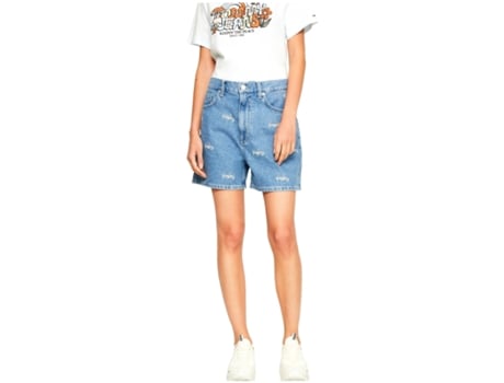 Pantalones de Mujer TOMMY JEANS Seg Curto Azul (W25)