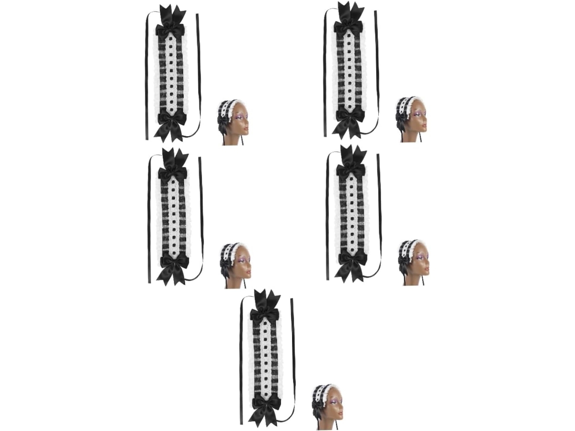 Lot De 5 -têtes Lolita En Dentelle Pour Mujer -tête Cosplay Épingle À Cabello Fête