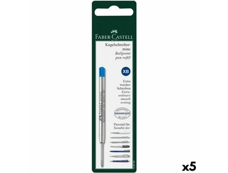 Peças sobresselentes FABER-CASTELL Bolígrafo azul 5 unidades