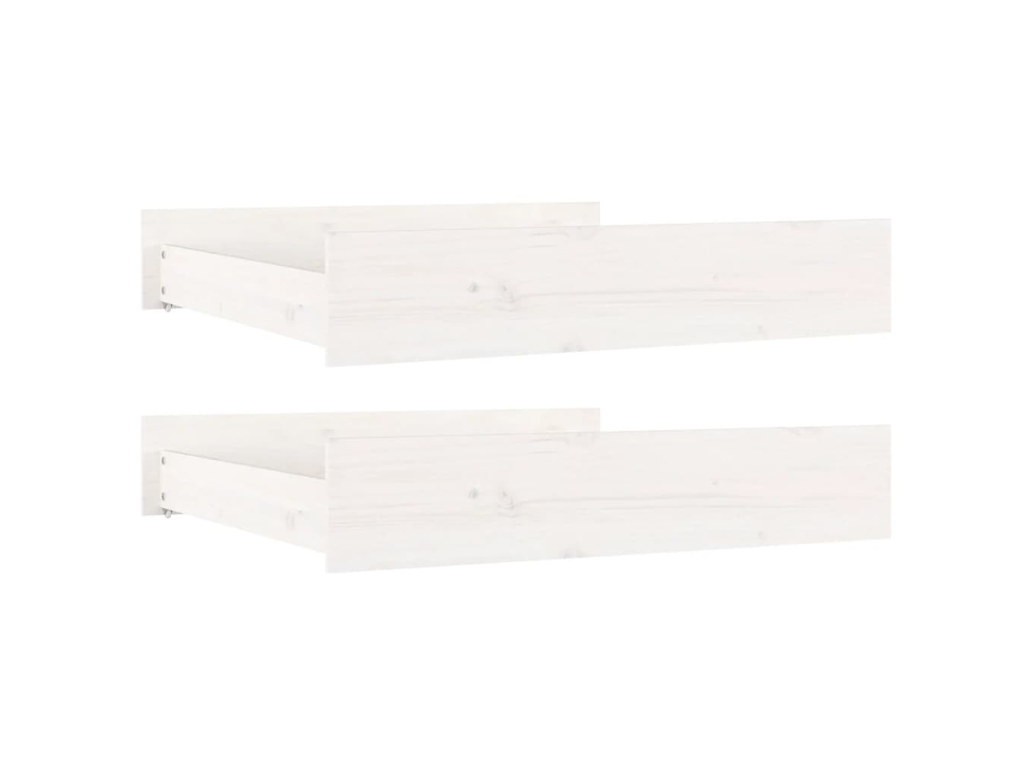 Conjunto 2 Cajón de cama VIDAXL Blanco (90x93x18 cm)
