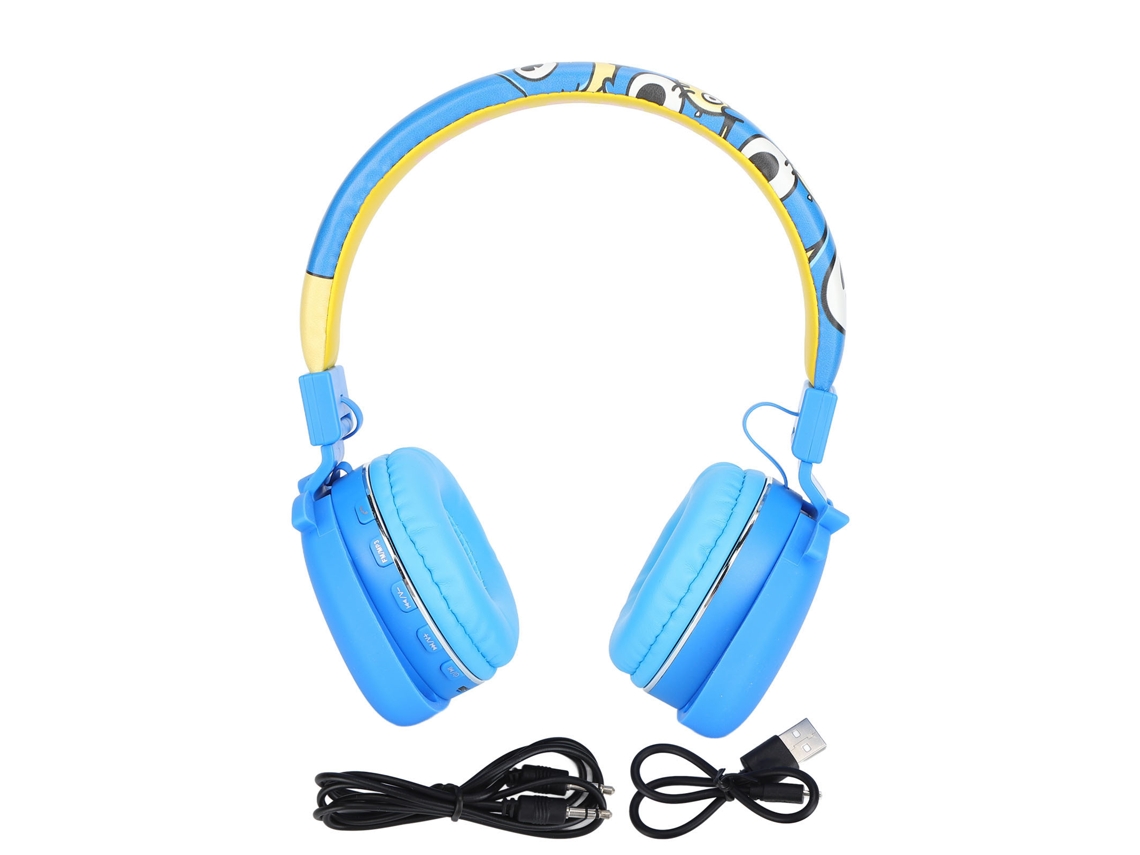 Auriculares Bluetooth Infantiles Con Diseño De Dibujos Animados, Plegables Y Ajustables, Con Cable De 3,5 Mm Para Pc.