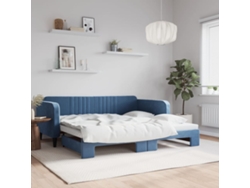 Sofá Cama Nido Terciopelo Azul 100x200 Cm