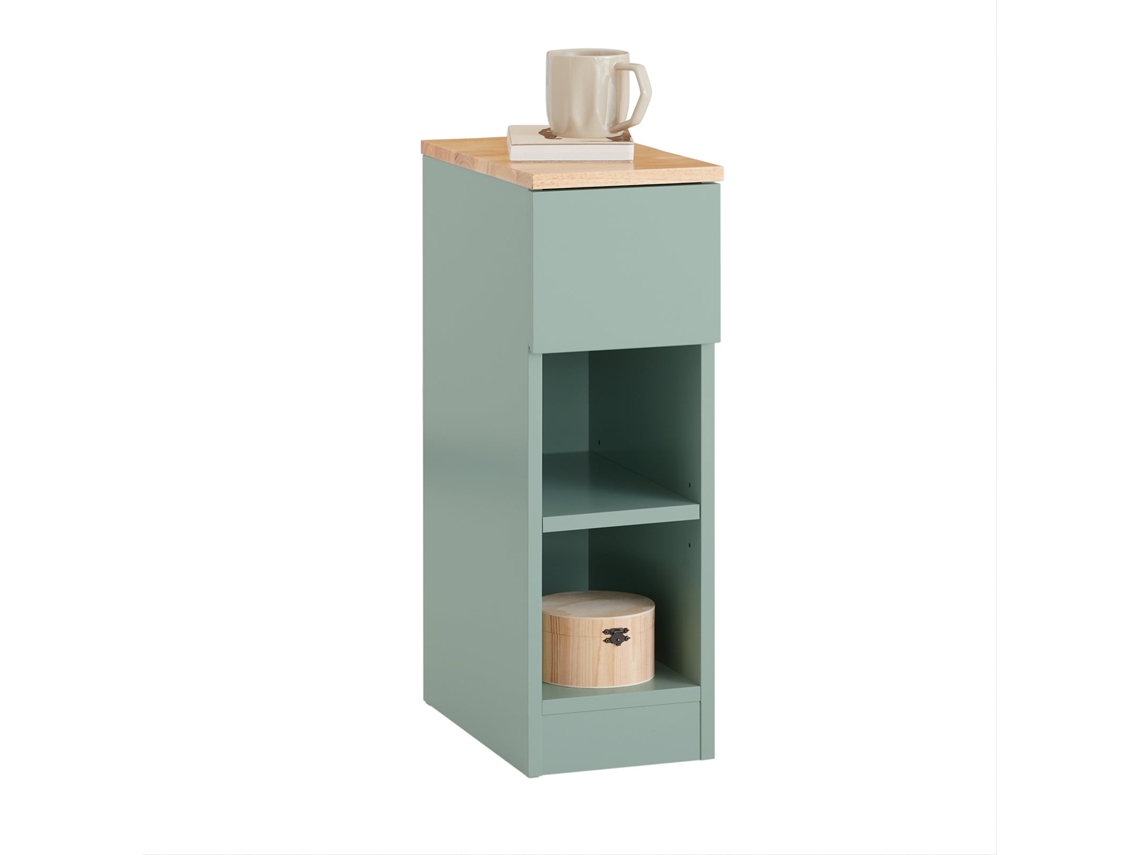 Mesita de noche Fbt111 Gr con 1 cajón verde 20 x 35 x 61 cm Sobuy