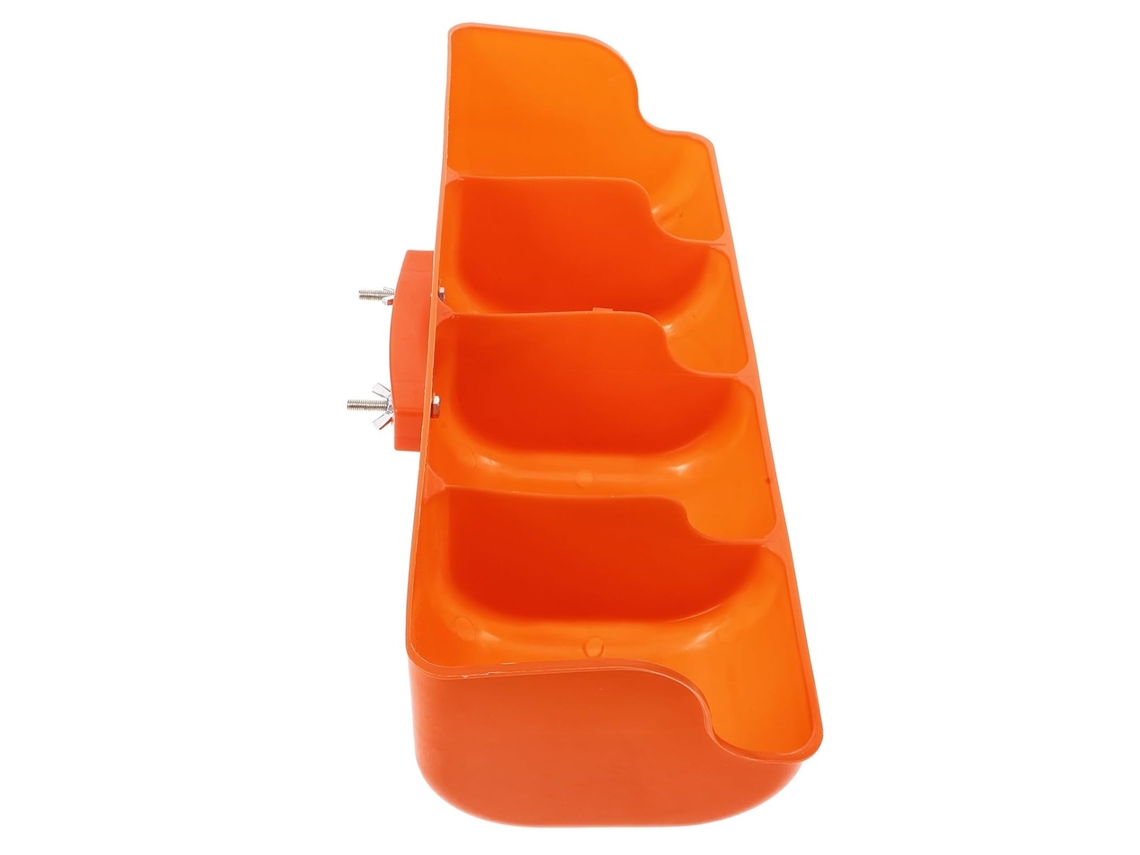Comedero Grueso Para Lechones, Bebedero Multiorificio Para Cerdos, Color Naranja.