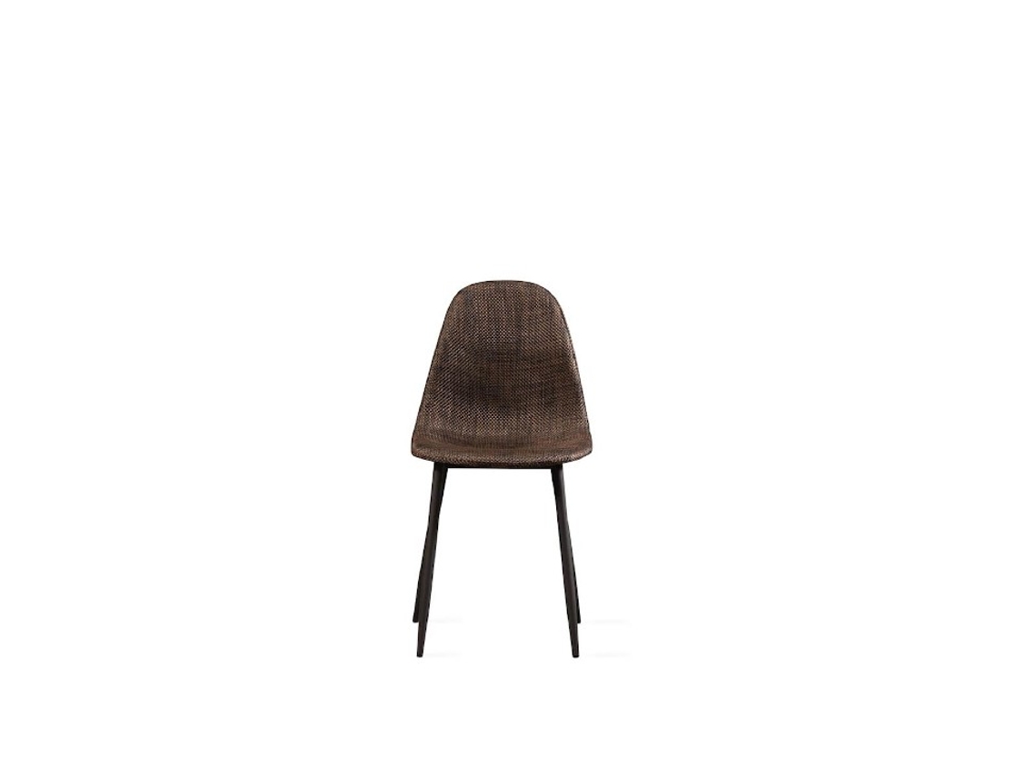 Juego de 4 Sillas HOMEMANIA Martina (Marrón y Gris - 43 x 38 x 86,5 cm)