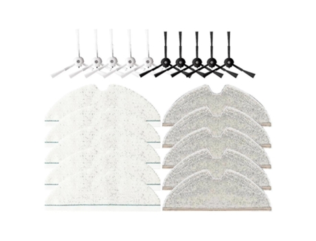 20 piezas paño de mopa de cepillo lateral lavable para Roborock T8/q7 Max