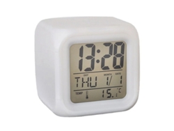 Despertador digital SZSMART F4 indicador de temperatura y lámpara nocturna de colores