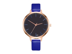 Reloj De Pulsera Zhoulifa Para Mujer De Piel Sintética Con Movimiento De Cuarzo - Azul