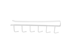 Soporte Para Tazas De Café Con 6 Ganchos, Elegante, Práctico, Duradero, De Hierro, Blanco, Para Uso En La Cocina.