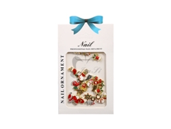 50 Pegatinas Navideñas Para Uñas Con Estrellas Y Diamantes De Imitación Para Decoración De Uñas Diy En Aleación Metálica.