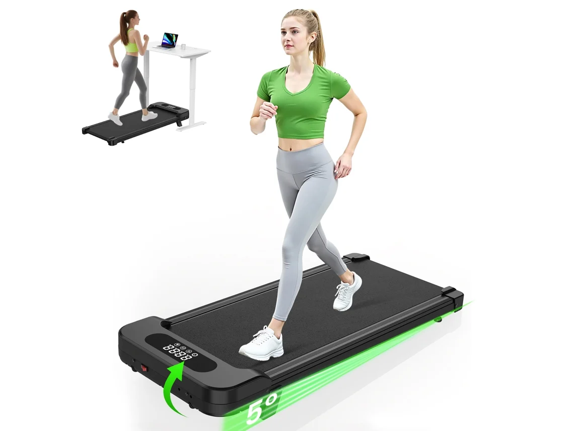 Cinta de correr BOTIFLY V1A: 4 en 1, 8 km/h, inclinación 5%, motor 2,5 CV. Amortiguación para rodillas, superficie 94 x 39 cm, negro