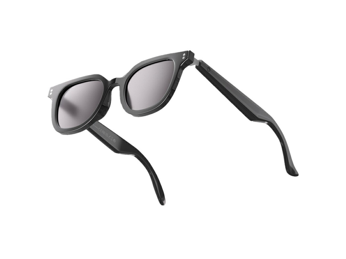 Gafas inteligentes Eifson A12, traducción con IA en tiempo real, Bluetooth, música de oído abierto (negro y gris)