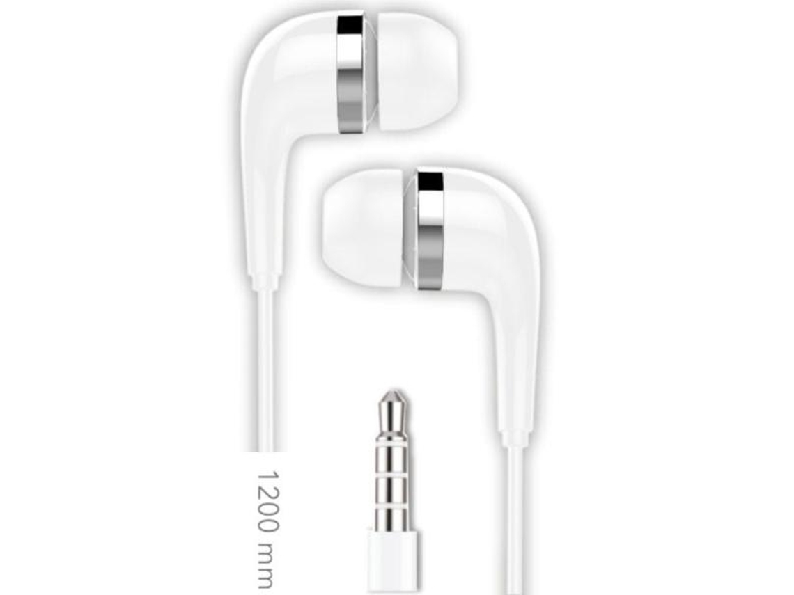Auriculares intraaurales Tech One Tec2905 con conector de micrófono de 3,5 mm, color blanco