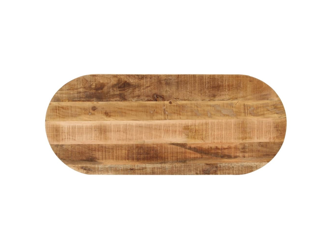 Tablero de mesa ovalado de 110 x 50 x 2,5 cm, madera maciza de mango rugosa, DKD HOME DECOR
