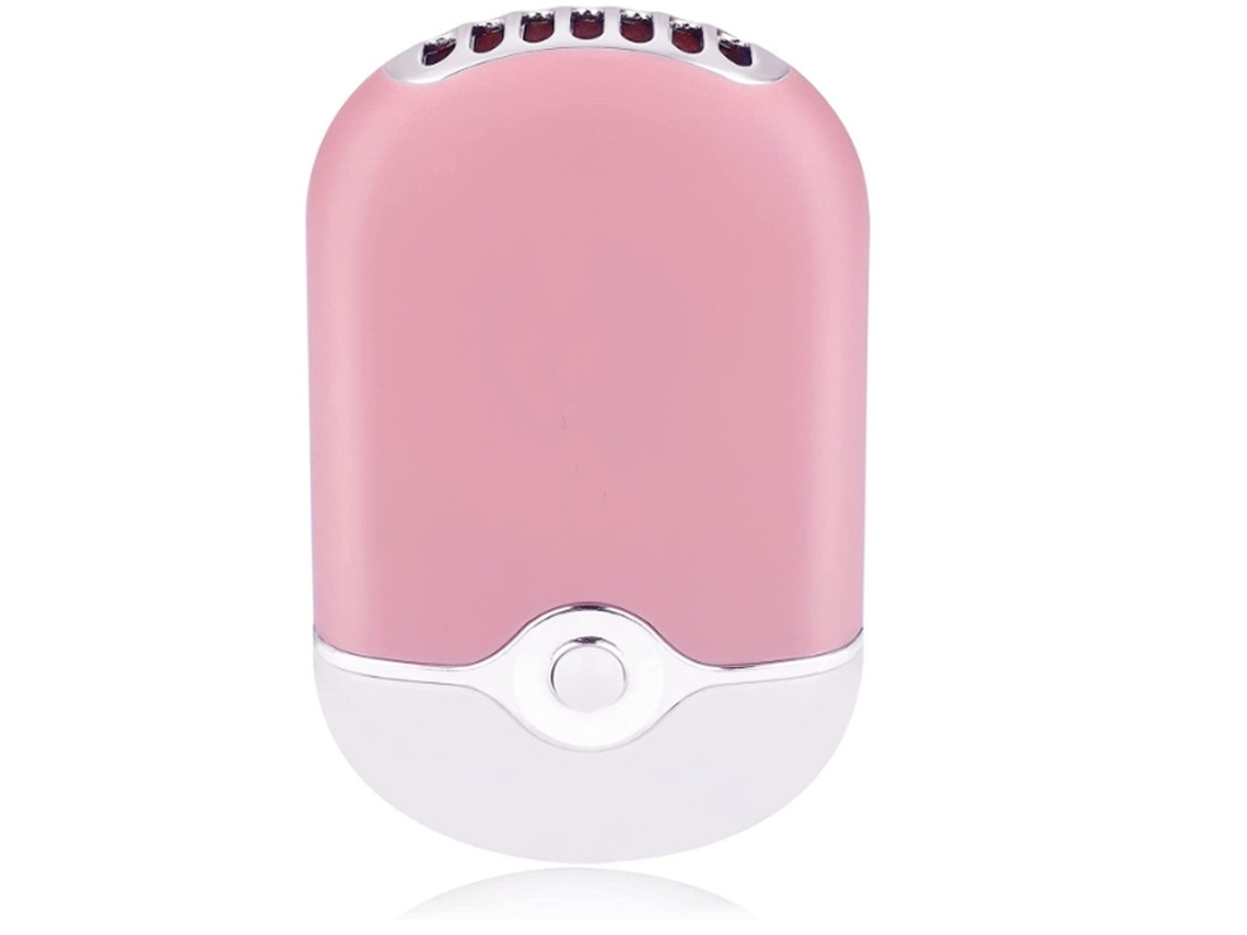 Ventiladores USB y mini portátiles, aire acondicionado portátil, eléctrico, recargable, para pestañas rosas Gusshious