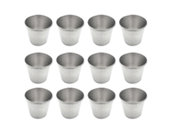 12 Vasos De Acero Inoxidable Para Chupitos Ligeros Y Resistentes Ideal Para Camping Picnic Y Ocasiones Especiales 45ml Plata