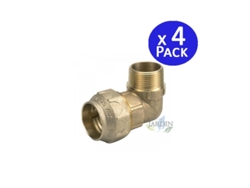 4 X Codo Macho Latón 63Mm X 2 Para Tubería De Polietileno SUINGA