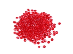 MEOIRUERY 1000 Piezas 4mm Cuentas Acrílicas Transparentes para Decoración de Boda, Fiesta o DIY - Rojas